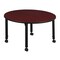 Regency Round Mobile Tables, 48 W, 48 L, 23-34 H, Wood, Metal, Mahogany TB48RNDMHAPCBK - alternate 4